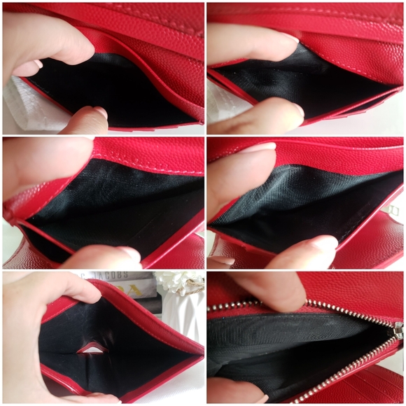 **SOLD** Authentic Pre-owned Yves Saint Laurent Grain De Poudre Compact Wallet - Picture 8 of 16